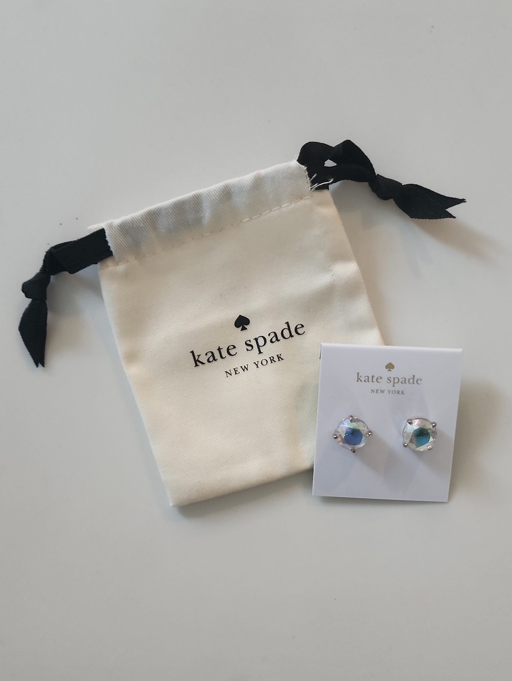 kate spade Iridescent Crystal Stud Earrings - NEW